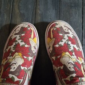 Vans Women's Sneakers with Red and Yellow Design